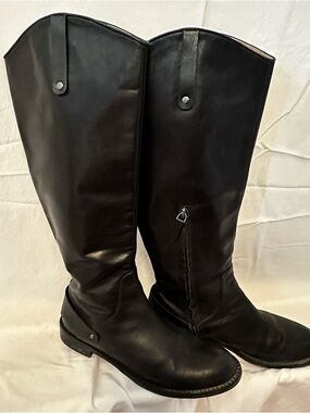 BOOTS  HALOGEN Black Tall Leather Riding